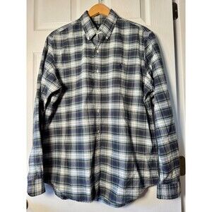 POLO RALPH LAUREN Long Sleeve Men's Button Down Plaid Oxford Shirt Size L